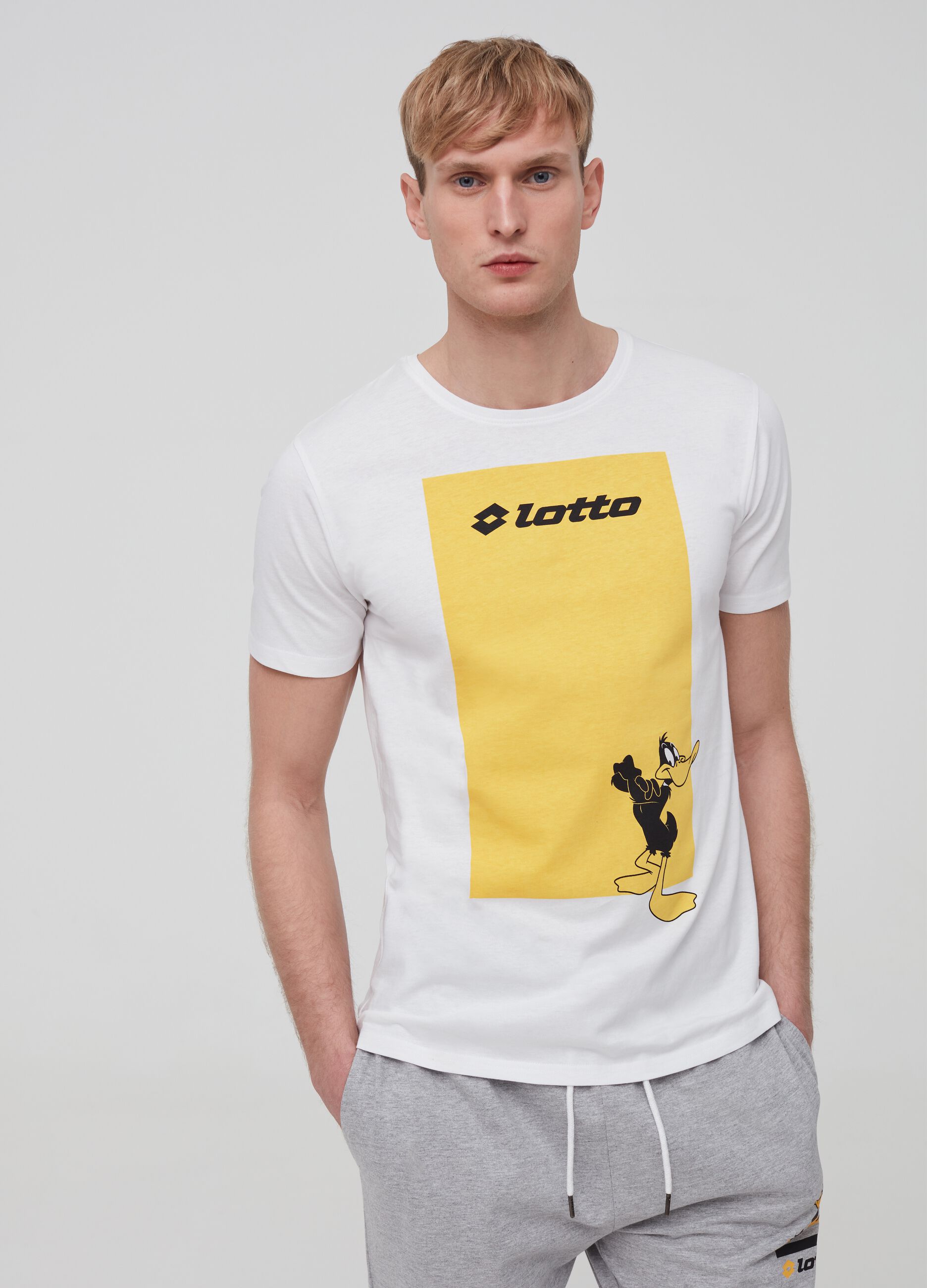 T-shirt in puro cotone stampa Lotto
