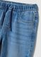 Blue denim jogger jeans in a cotton and viscose blend for boys_4
