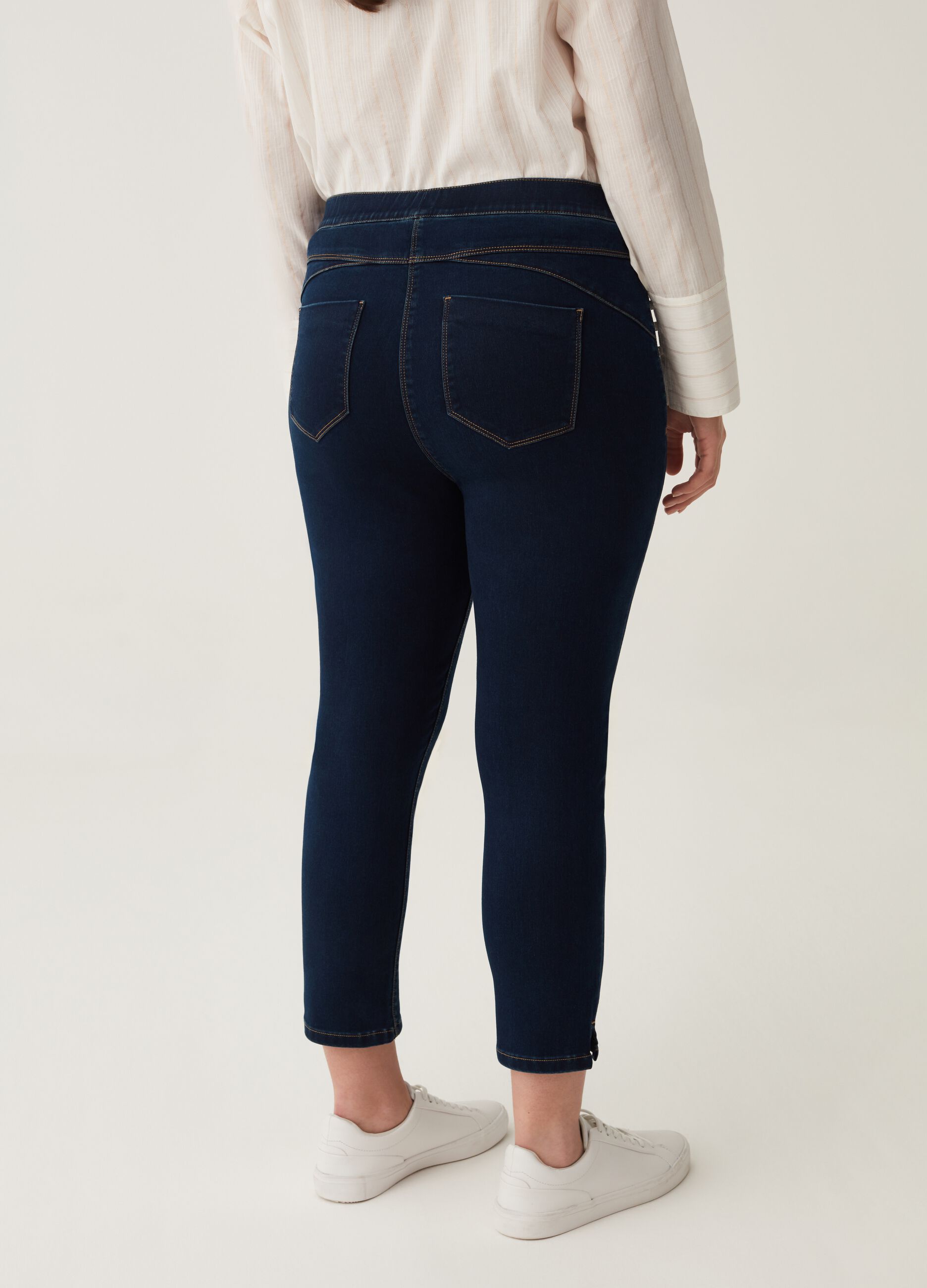 Jeggings cropped con spacchetti Curvy_2