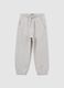 Children's grey regular fit cotton trousers with elasticated waist_0