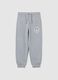 Grey children's regular fit pure cotton trousers_0