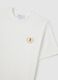 White pure cotton T-shirt relaxed fit with emblem_5
