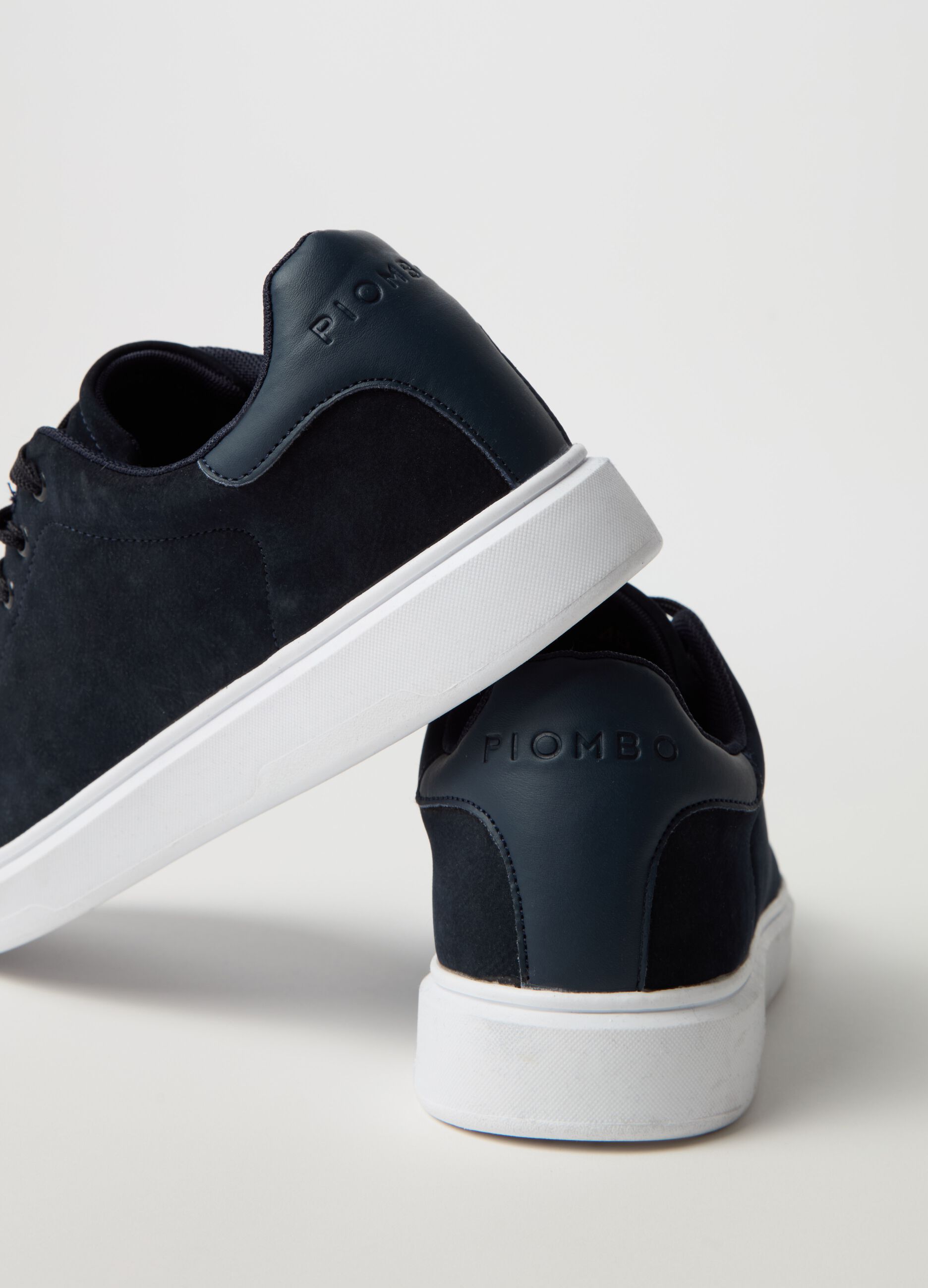 Suede sneakers with laces