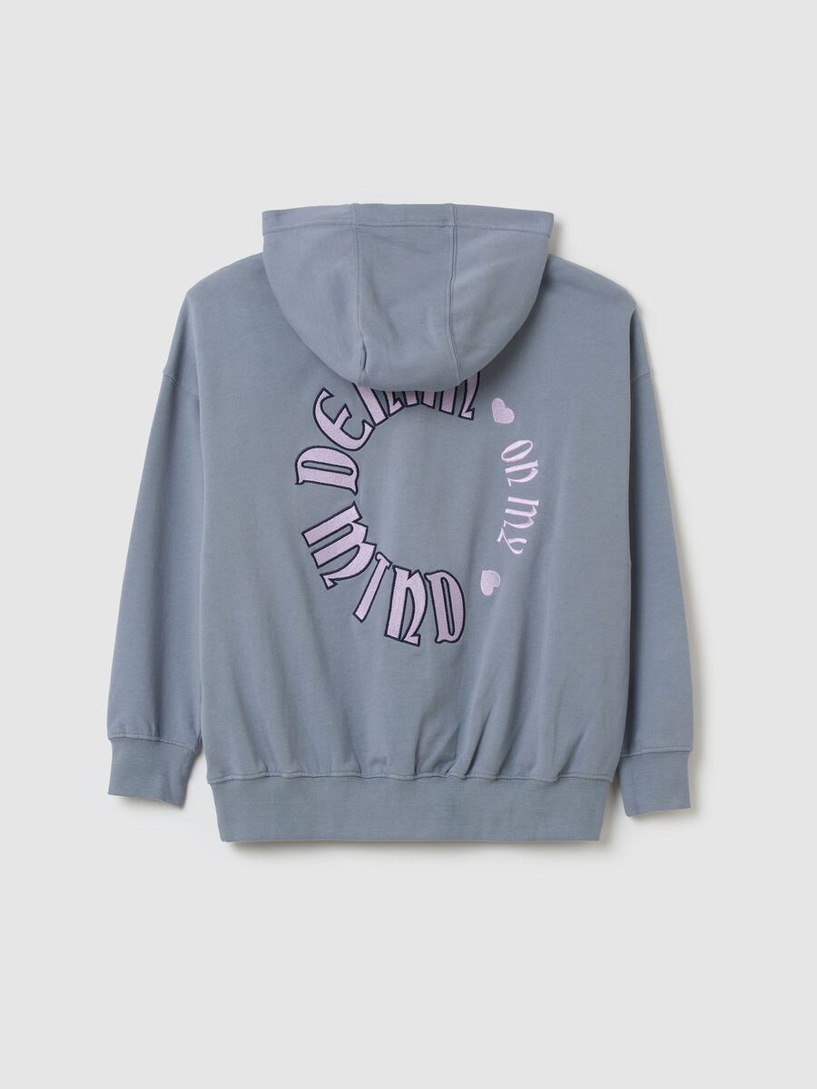 Felpa in cotone con cappuccio "Denim on my Mind"_4