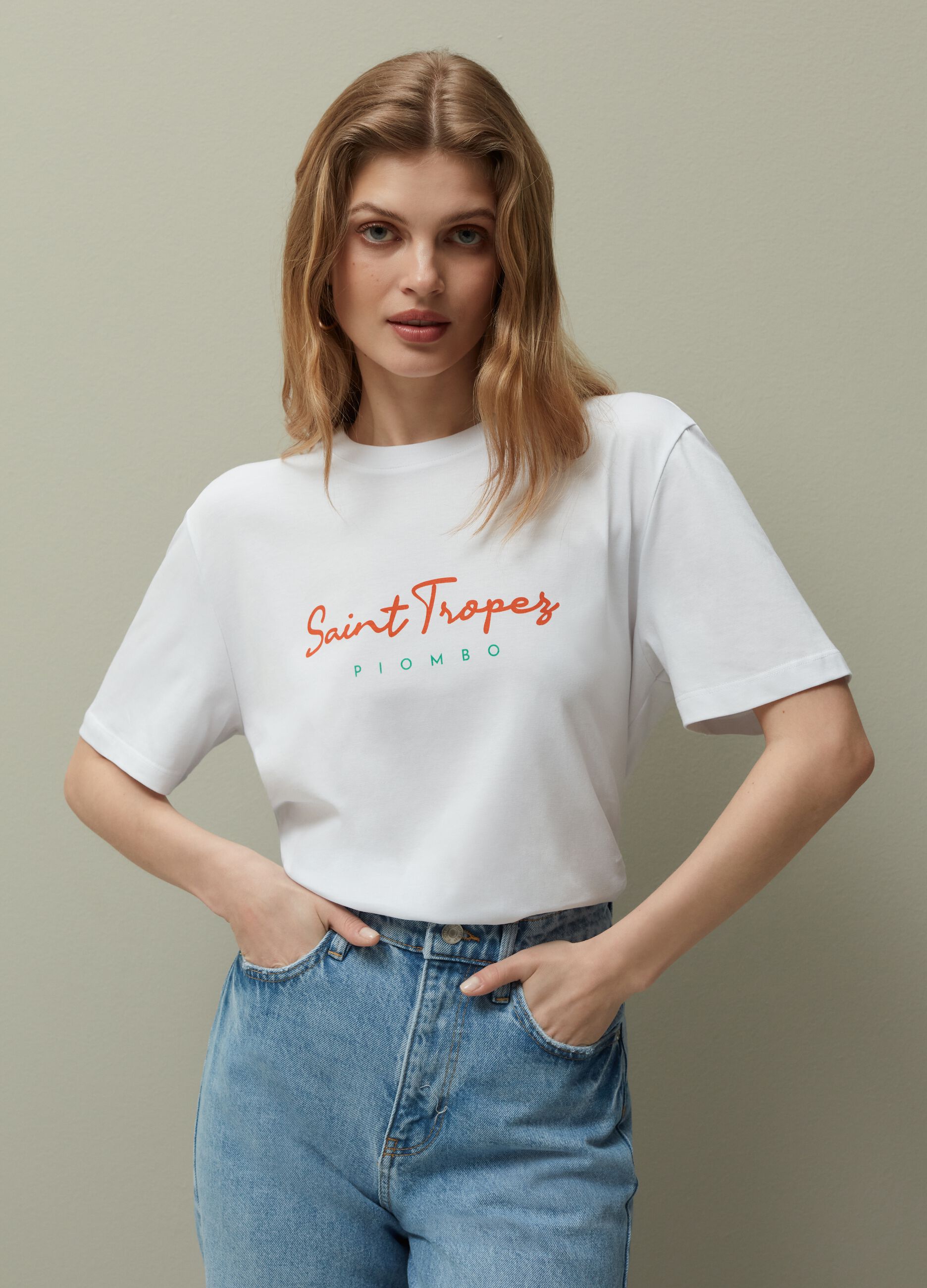 T-shirt unisex con stampa Saint Tropez_0