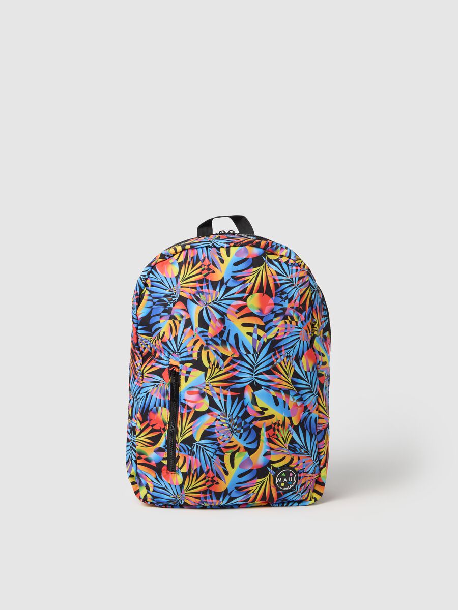 Multicolour Backpack with Tropical Maui Design_0