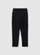 Girls' black cotton leggings regular fit_1