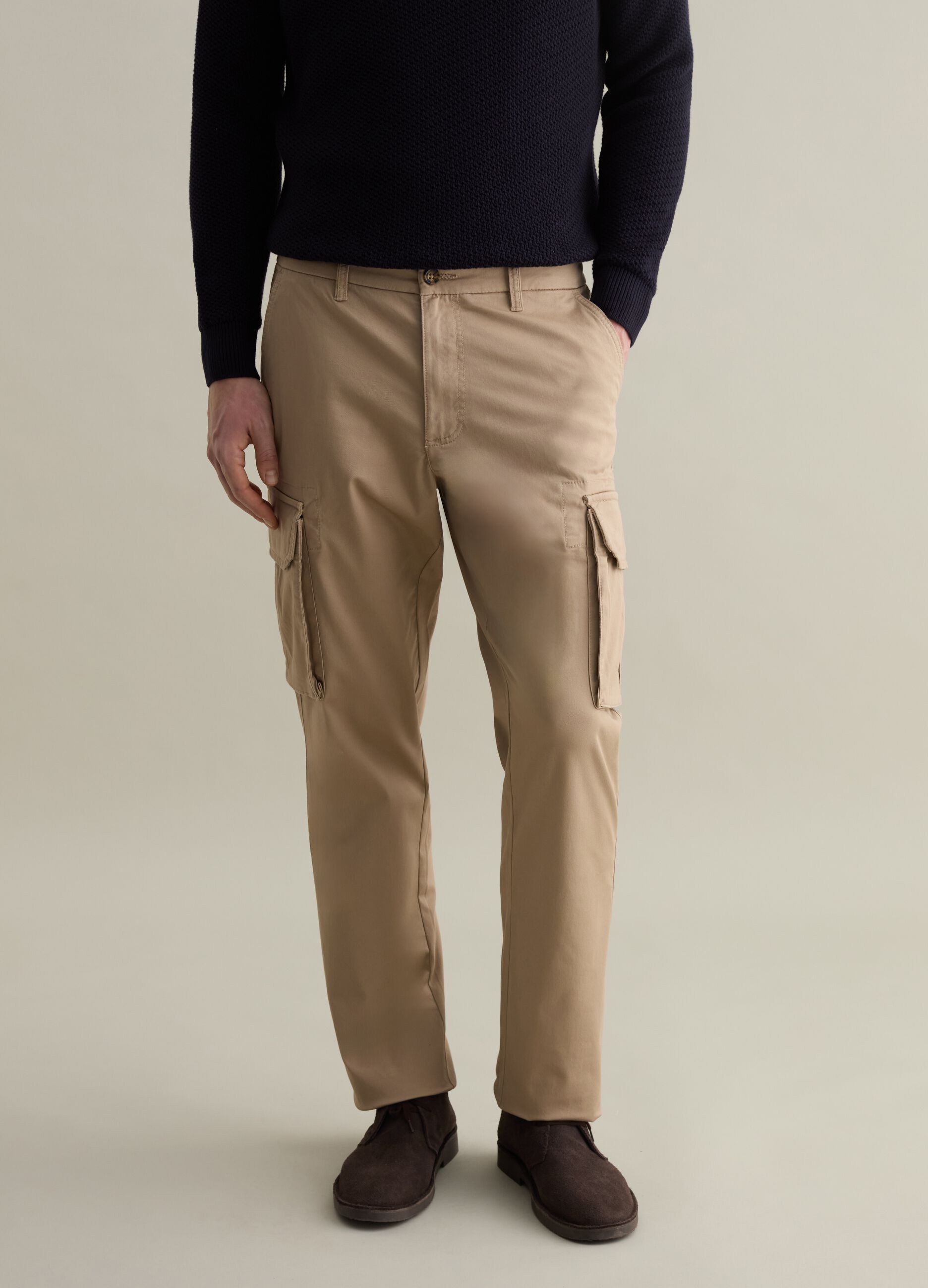 Cargo trousers in stretch cotton