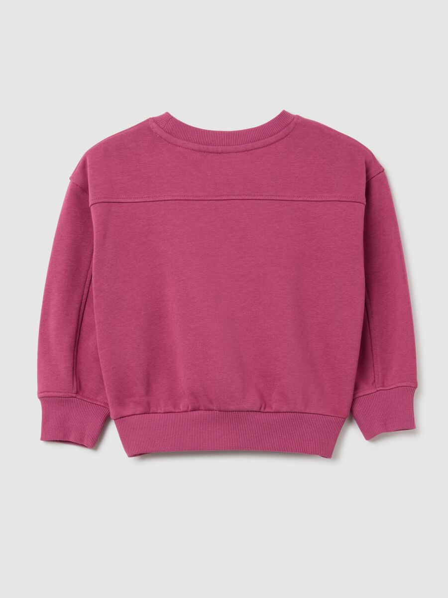 Felpa da bambina in misto cotone multicolor oversize_4