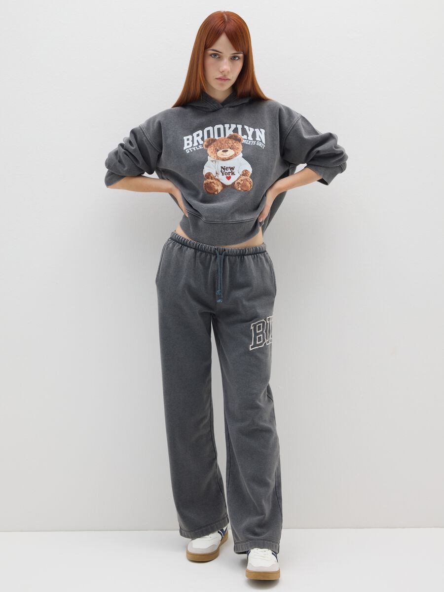 Pantaloni in misto cotone grigi regular fit_0