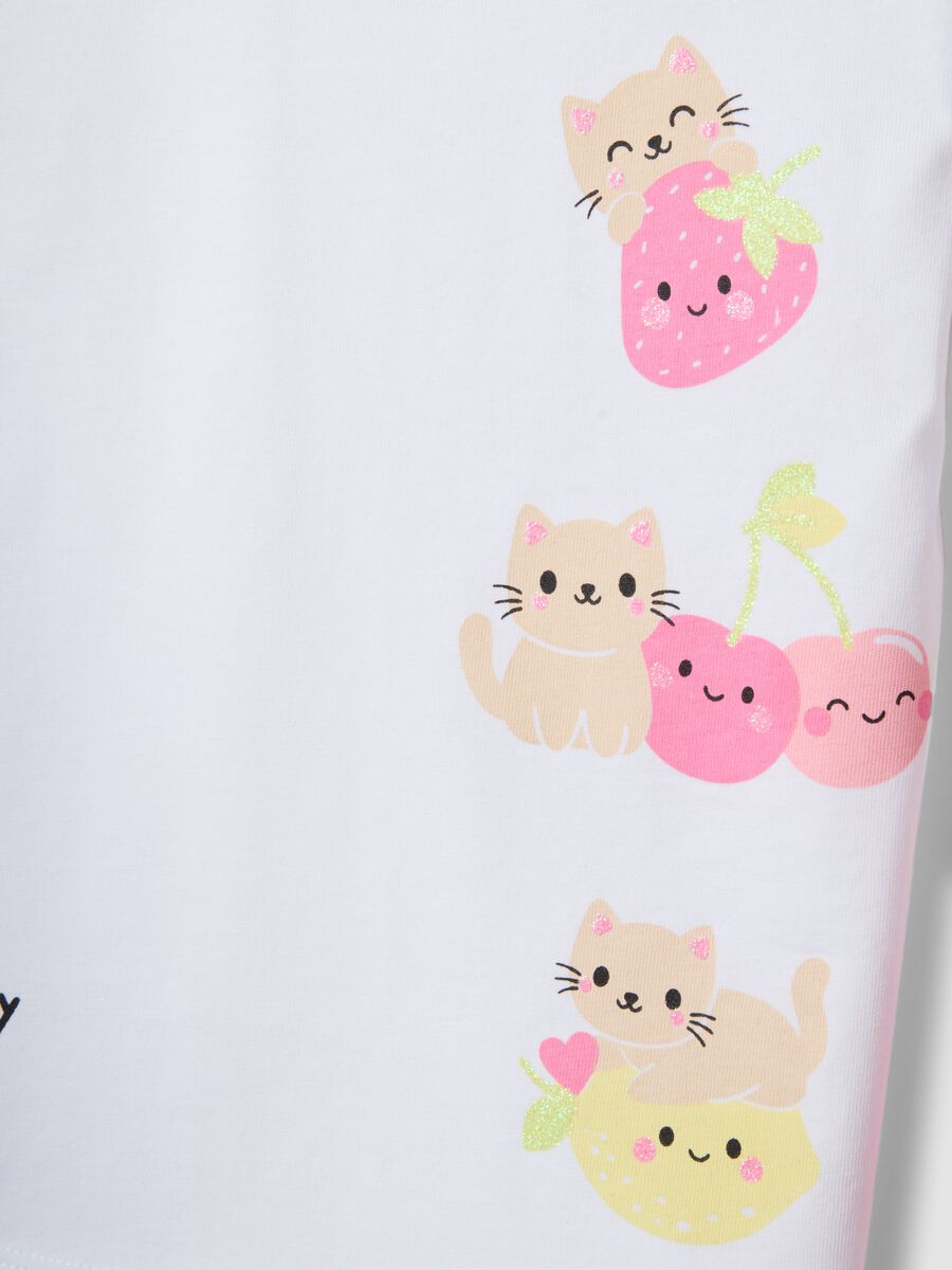 Bipack di t-shirt in puro cotone multicolor per bimba_3