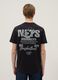 Black pure cotton regular fit T-shirt with Brooklyn Nets print_2