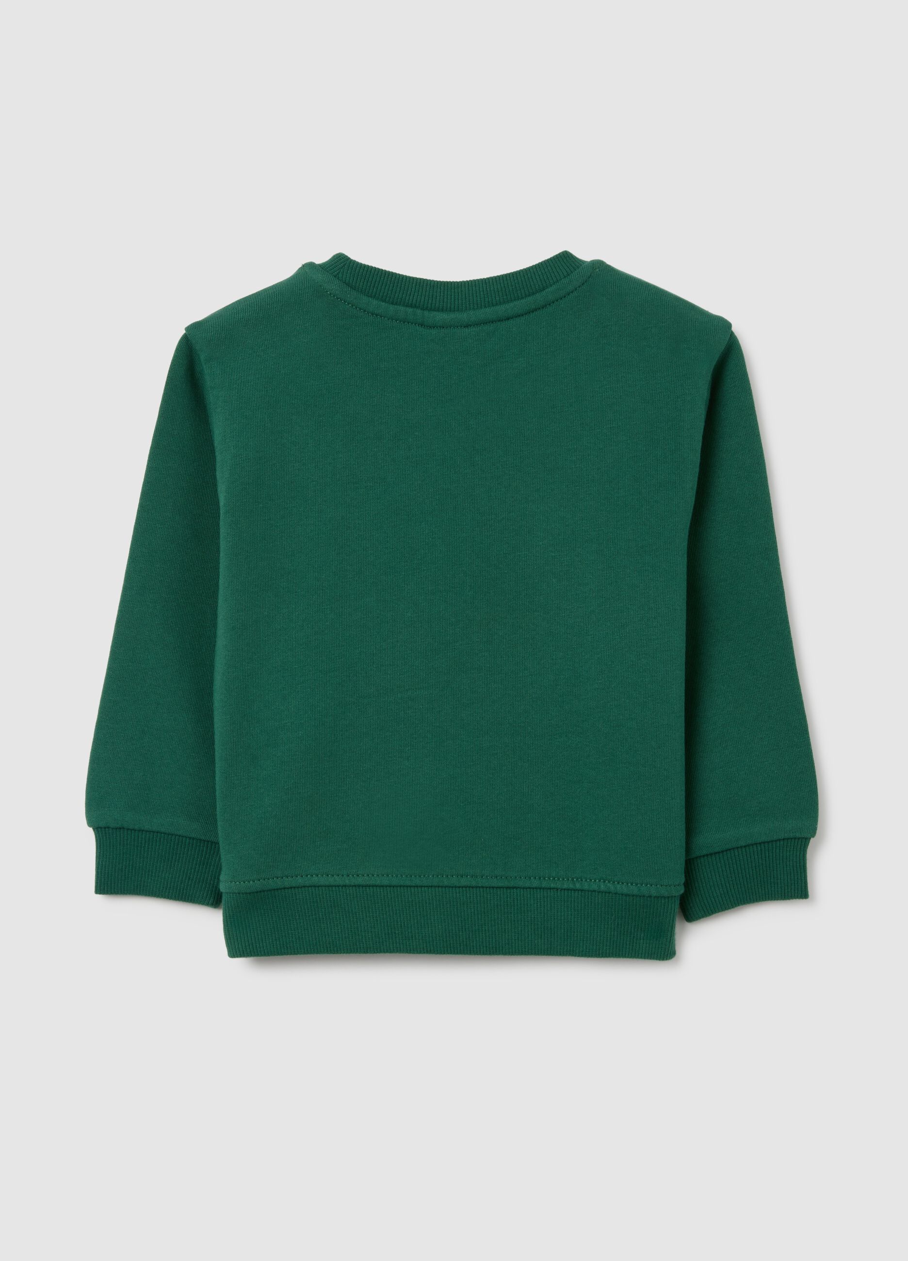 Green pure cotton regular fit children's sweatshirt