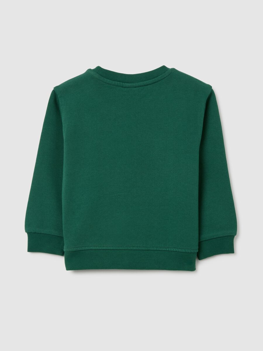 Green pure cotton regular fit children's sweatshirt_1