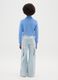 Girls' blue pure cotton relaxed fit jeans_1