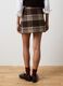 Brown multicolour check mini skirt regular fit_2