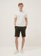 White regular fit short-sleeved pure cotton t-shirt_1