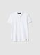 White short-sleeve pure cotton polo shirt, regular fit_4