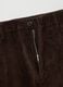 Brown chino trousers in regular fit ribbed cotton-blend_5