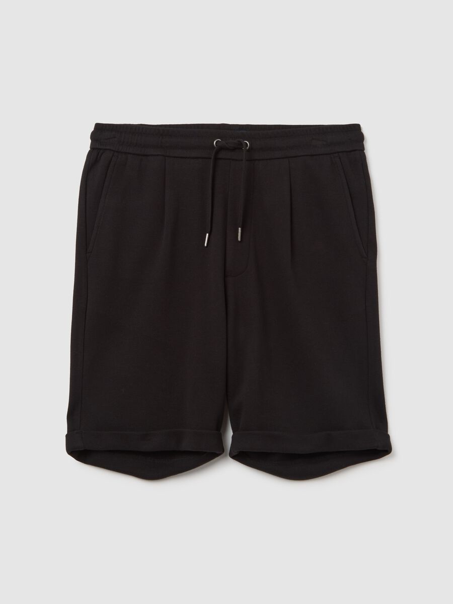 Chino Bermuda shorts in cotton with drawstring_4