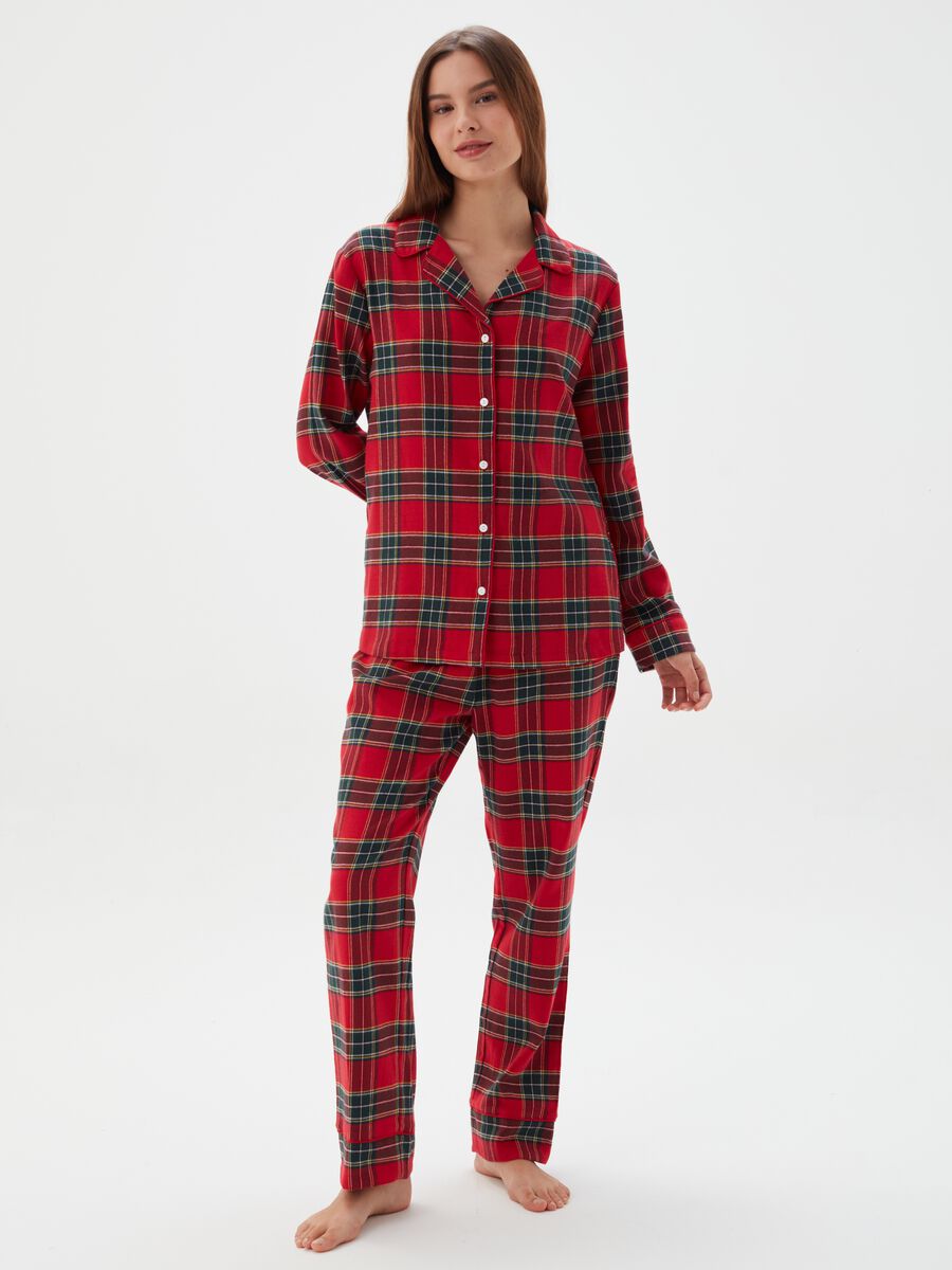 Pigiama in flanella fantasia tartan_0