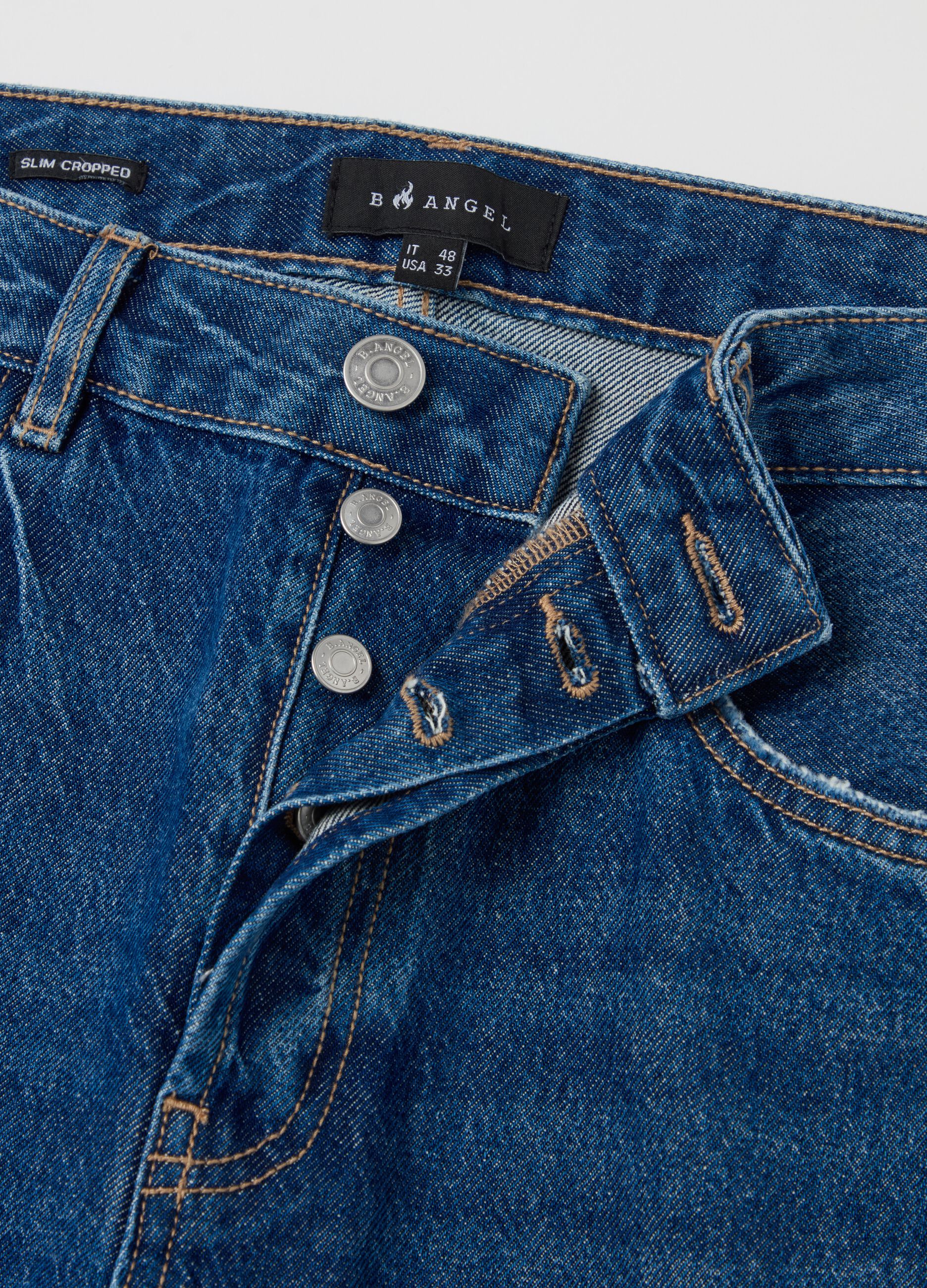 Slim-fit cropped jeans