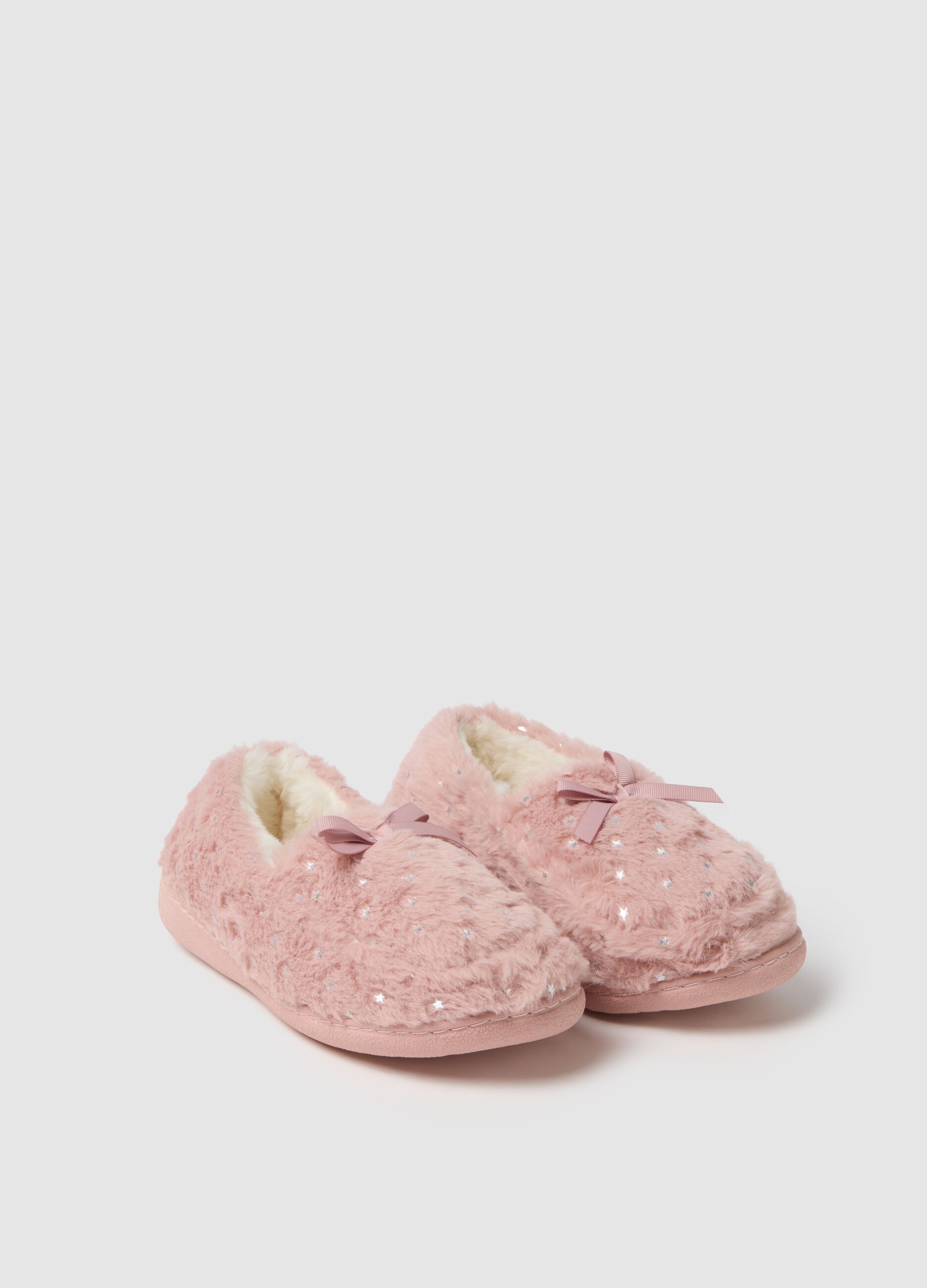 Mixed Pink Slippers with Bow