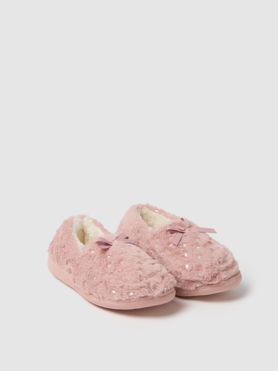 Mixed Pink Slippers with Bow_1