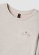 Beige stretch viscose pyjamas with crew neck_1