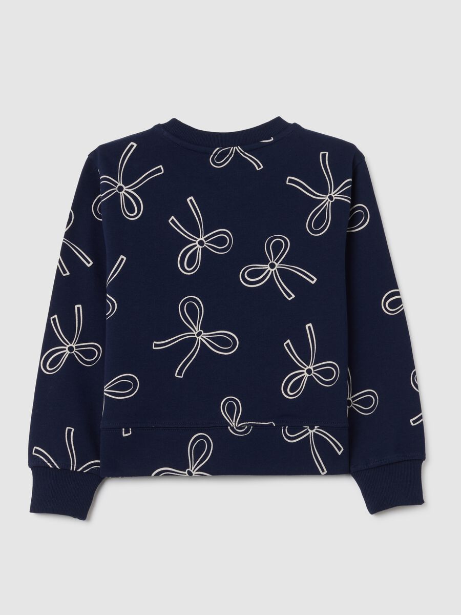 Girls' blue cotton sweatshirt in regular fit_1