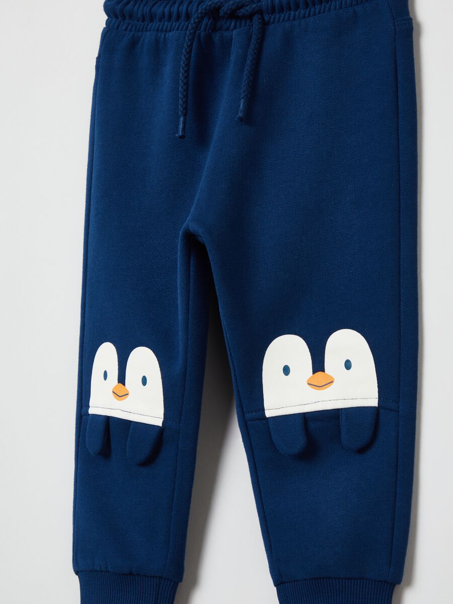 Joggers in felpa con coulisse e stampa_2