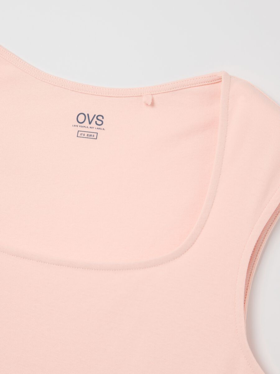 Pink tank top with square neckline_5