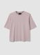 Pink boxy-fit T-shirt in cotton and viscose blend_4