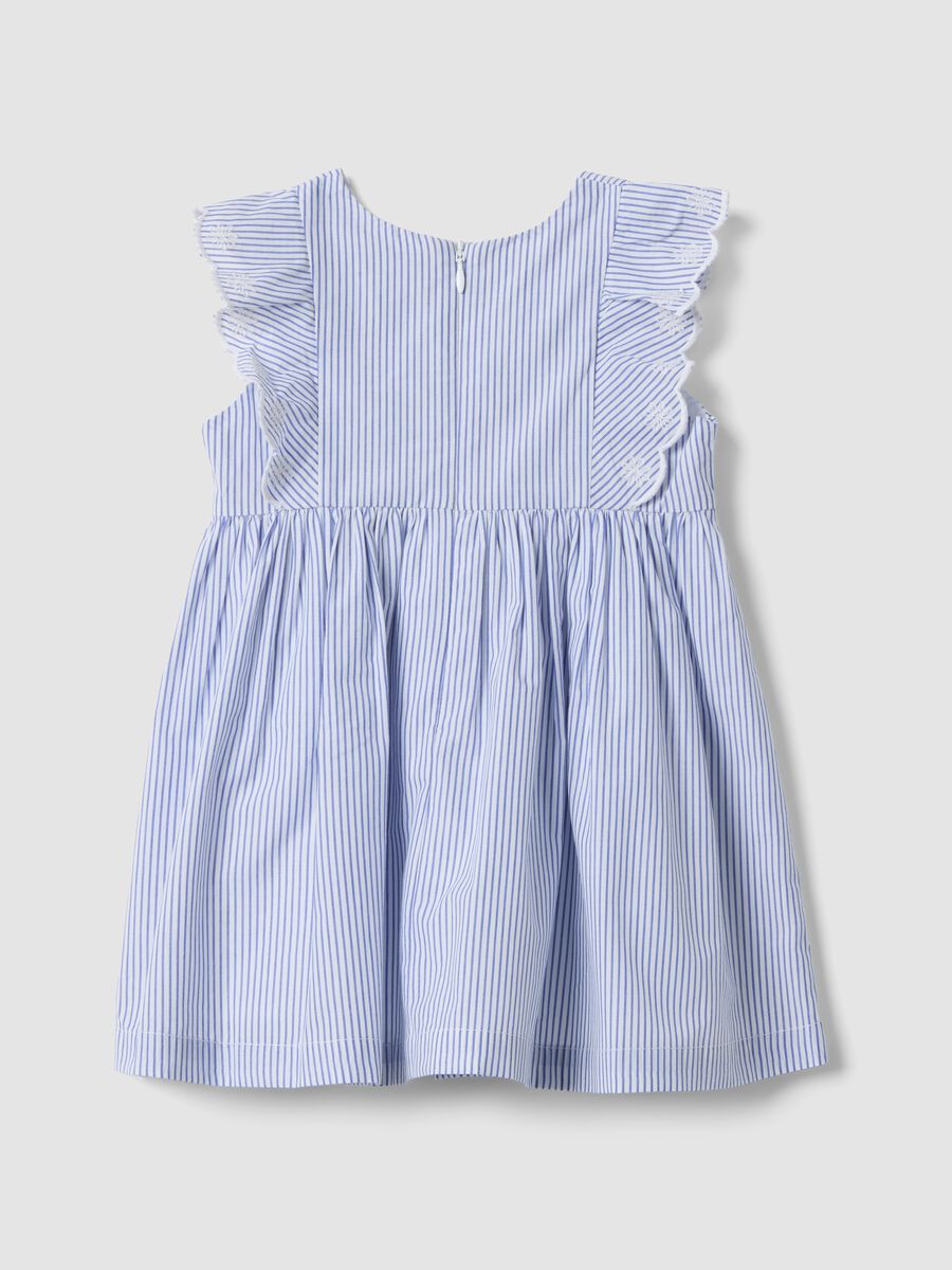 Vestito in puro cotone a righe multicolor da bimba regular fit_1