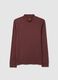 Brown pure cotton regular fit sweater_0