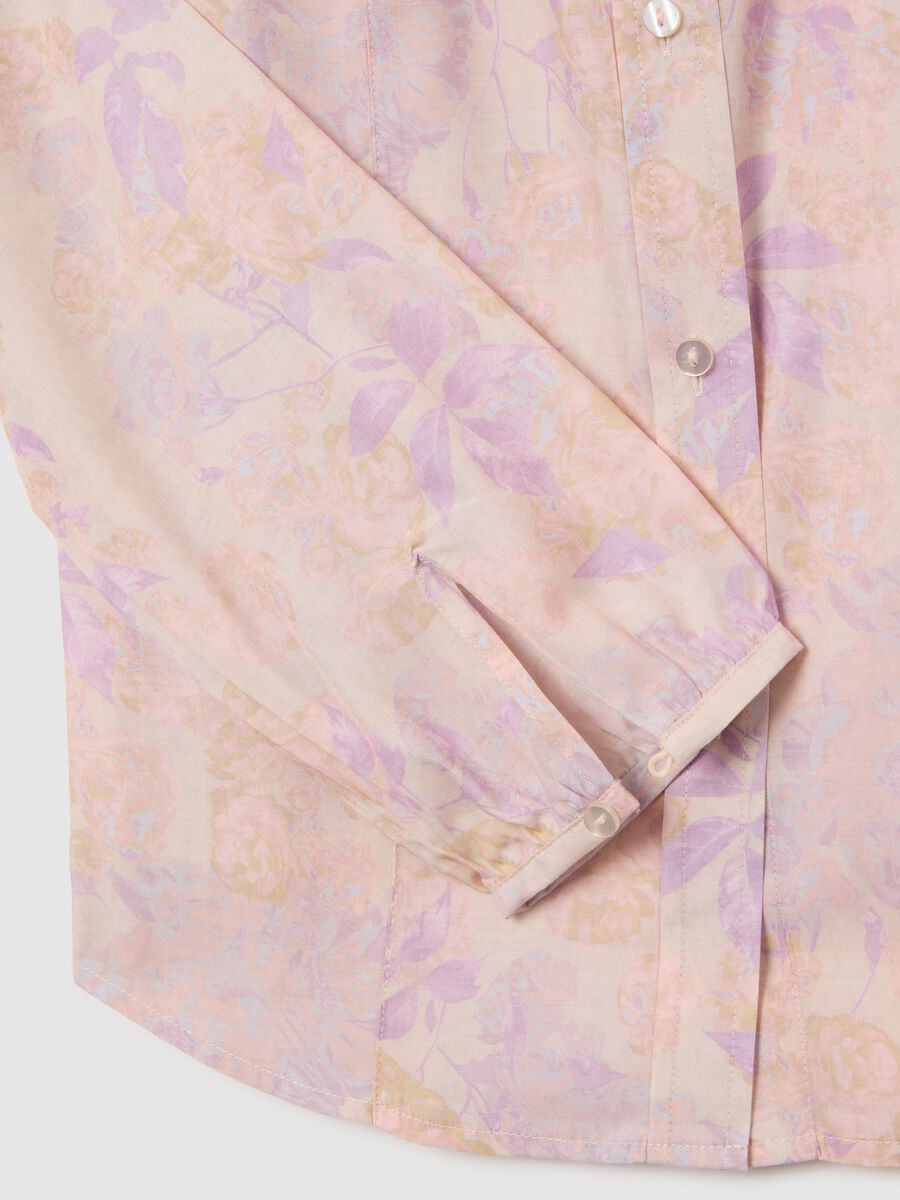 Multicolour satin floral shirt regular fit_5