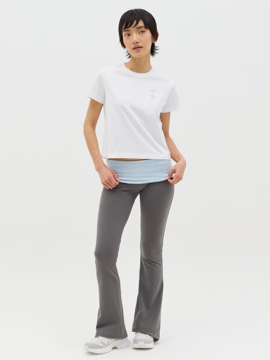 White boxy-fit T-shirt in cotton_1