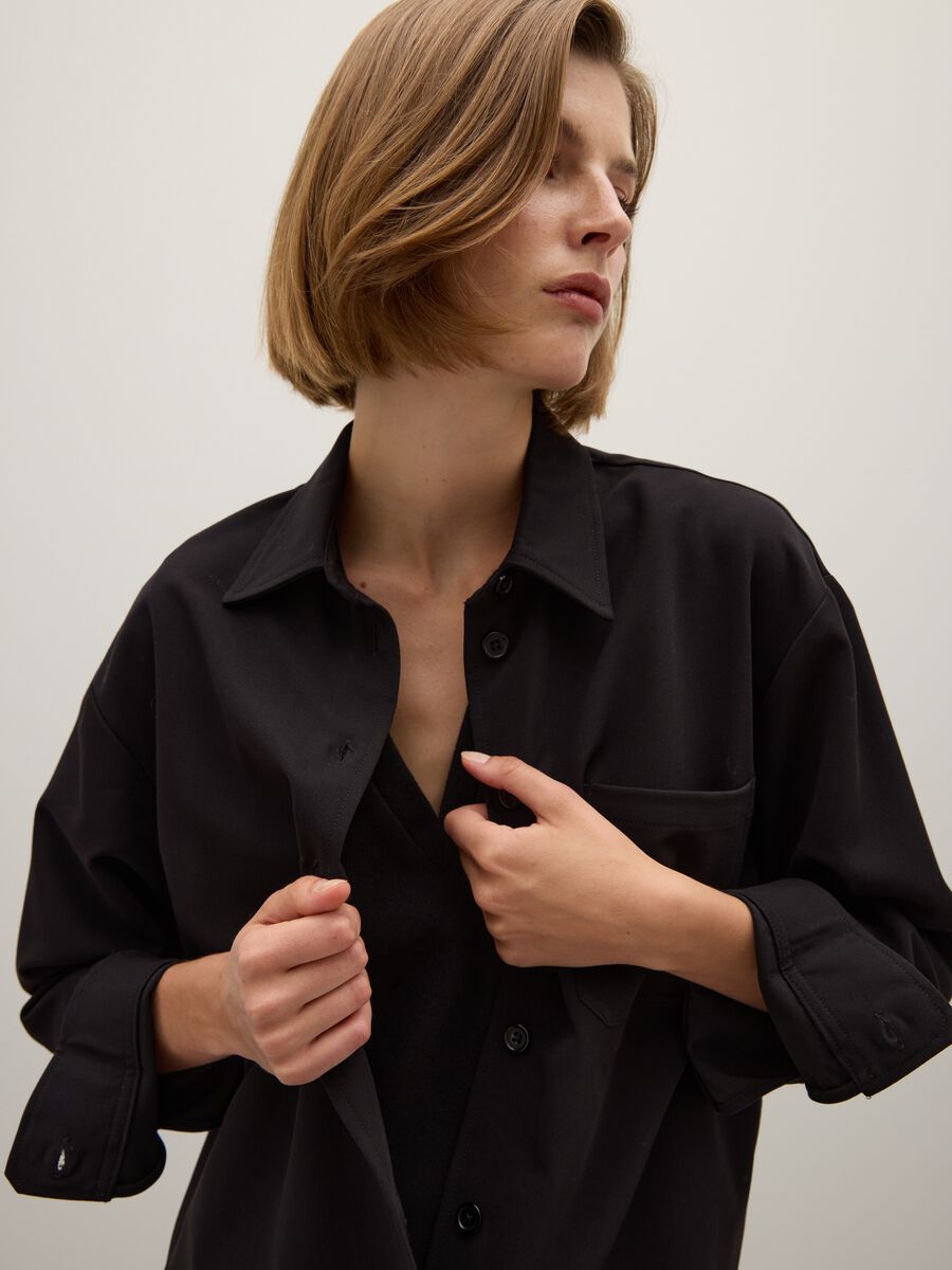 Black long-sleeve regular fit shirt_3