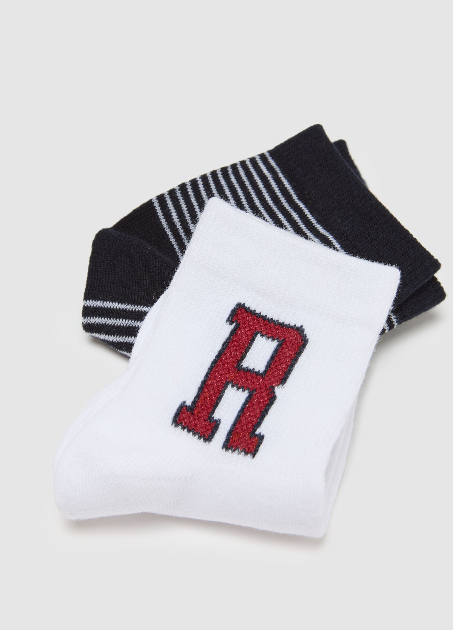 Children's short socks tripack in multicolour cotton blend
