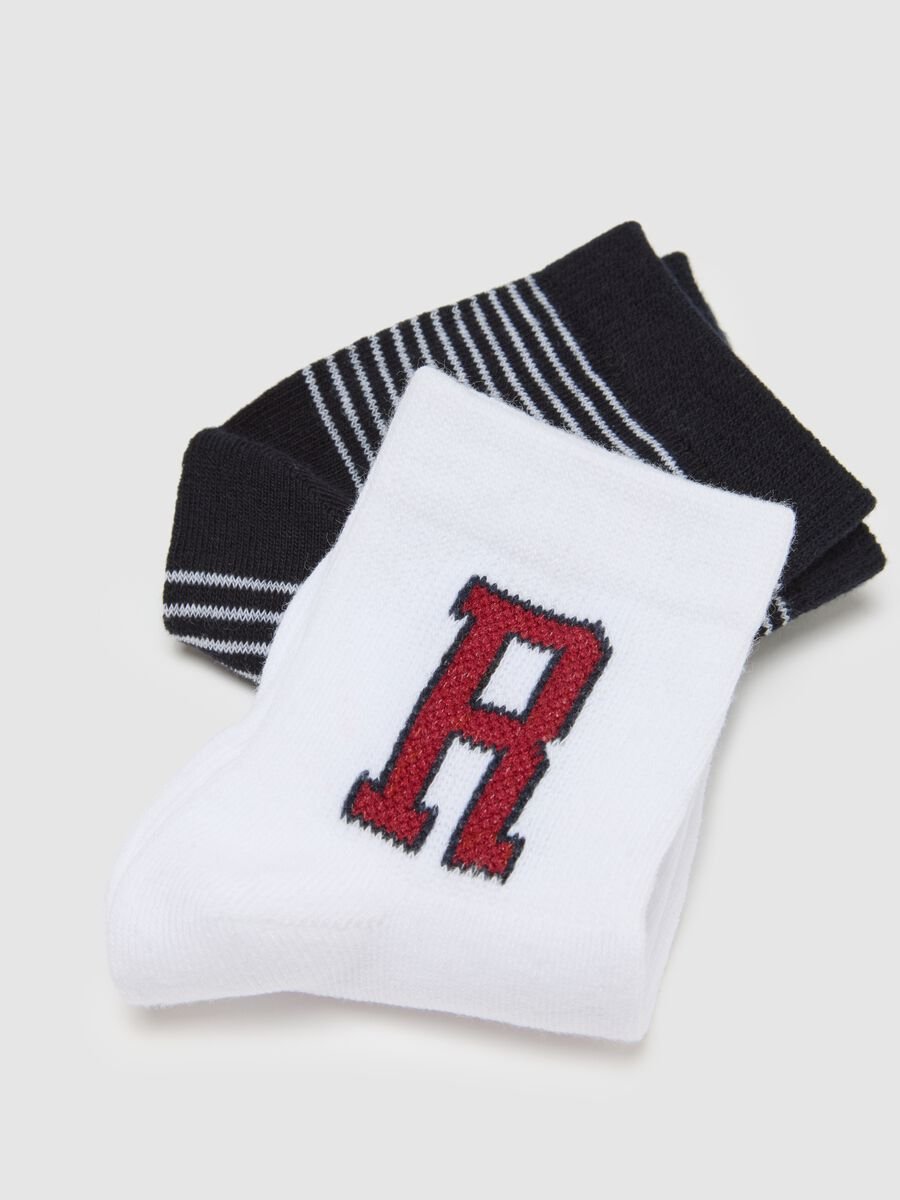 Children's short socks tripack in multicolour cotton blend_1