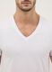 Pure cotton white V-neck regular fit T-shirt_1