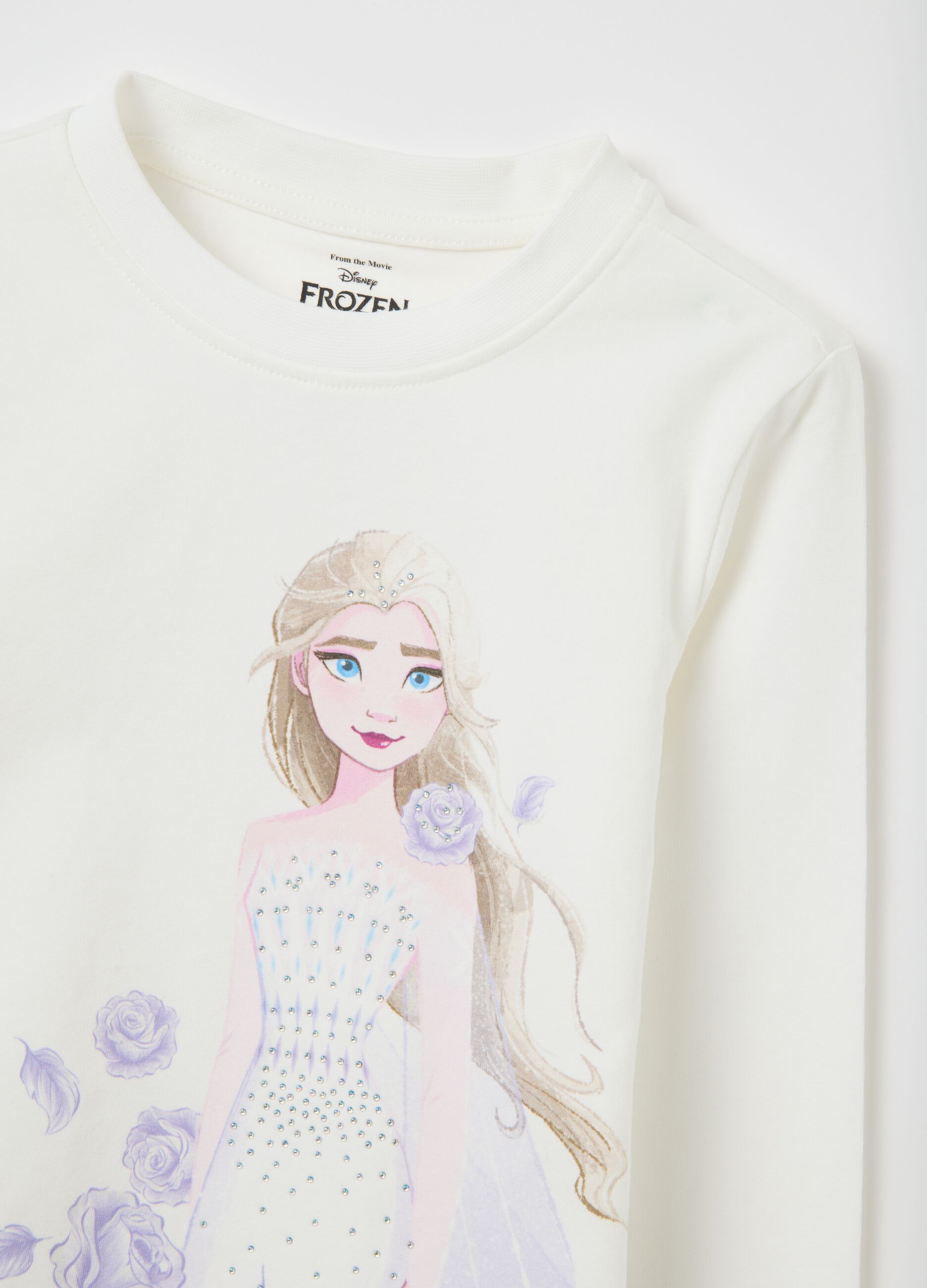 Girls' white regular fit stretch cotton top