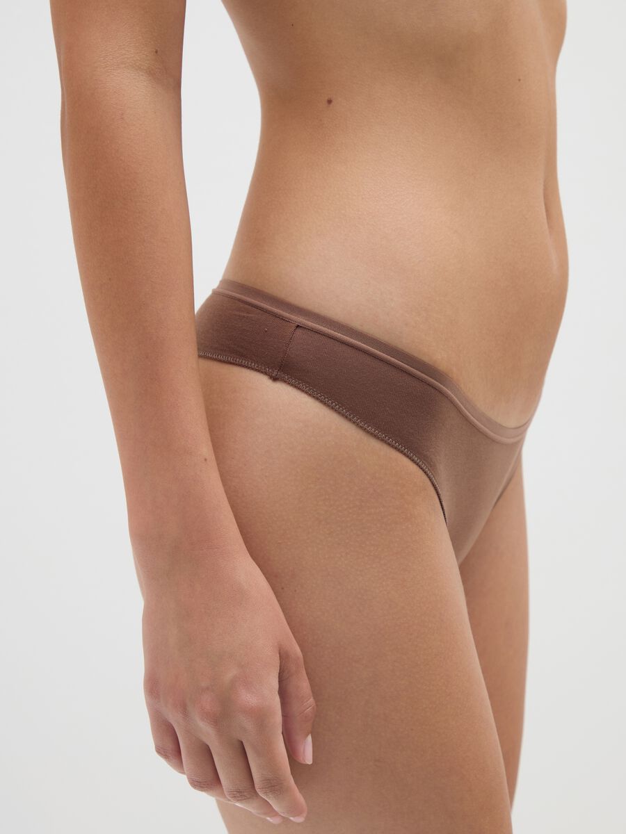 Set multipack slip in cotone elasticizzato marrone_3
