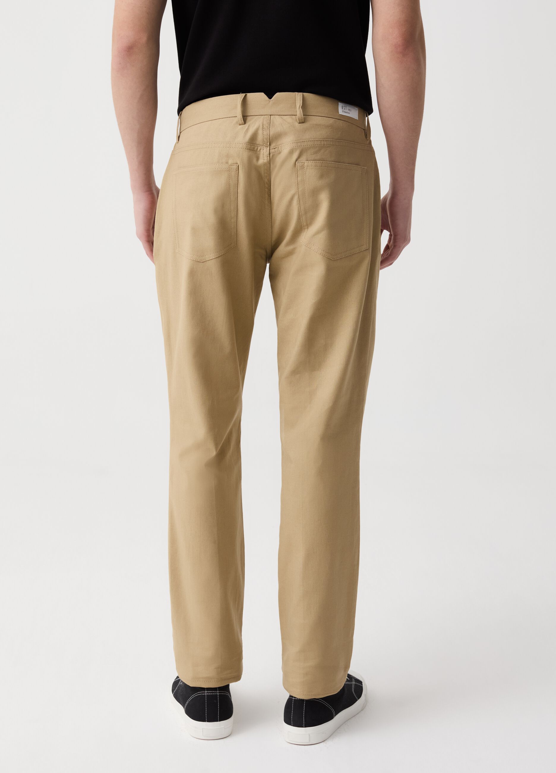 B.ST 1957 linen trousers with five pockets