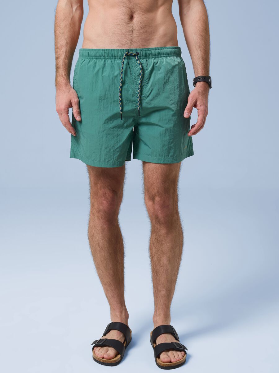Costume boxer ALTAVIA SAILNG verde con vita elasticizzata_1