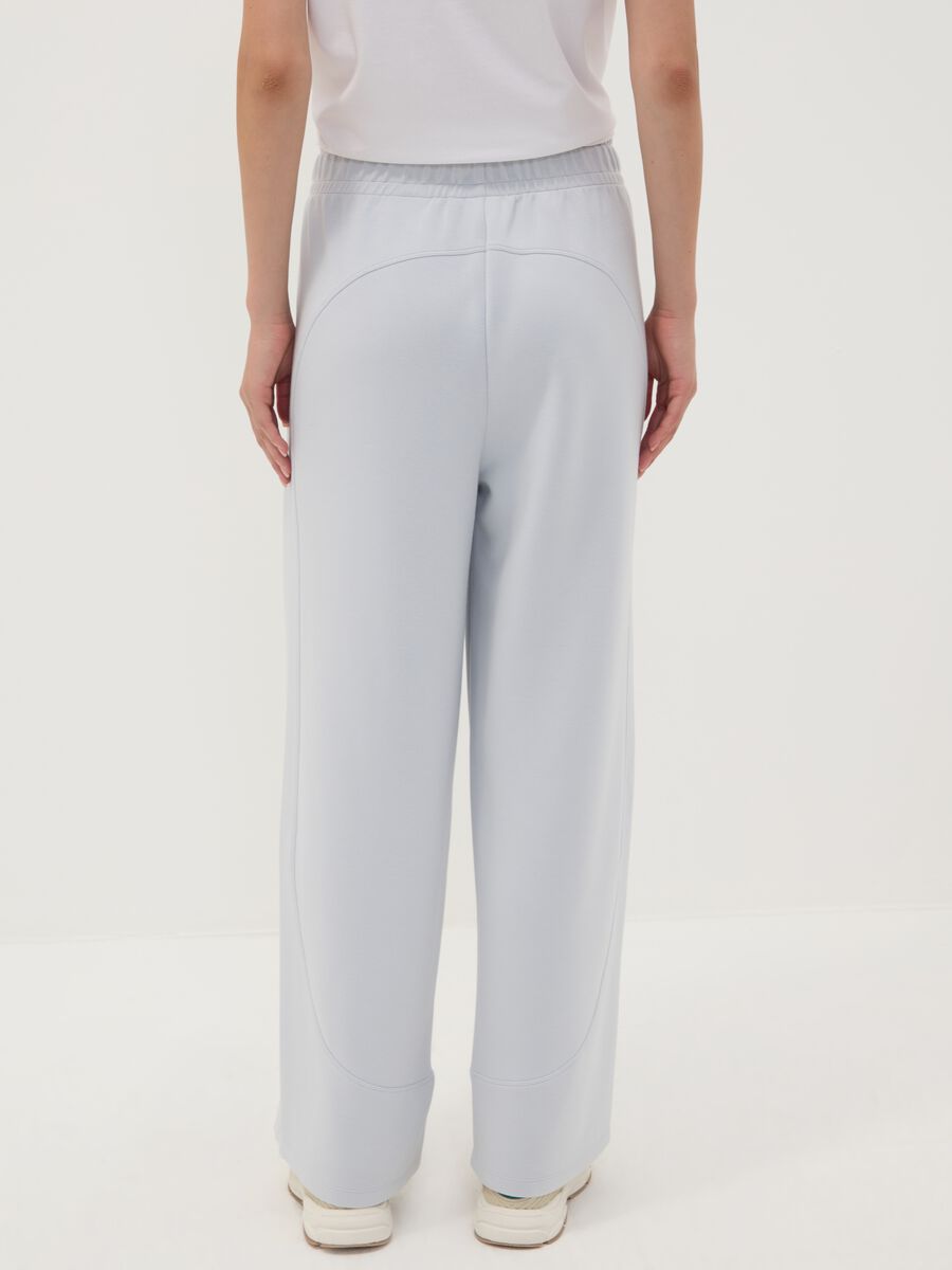 Pantaloni grigi in viscosa elasticizzata jersey regular fit_2