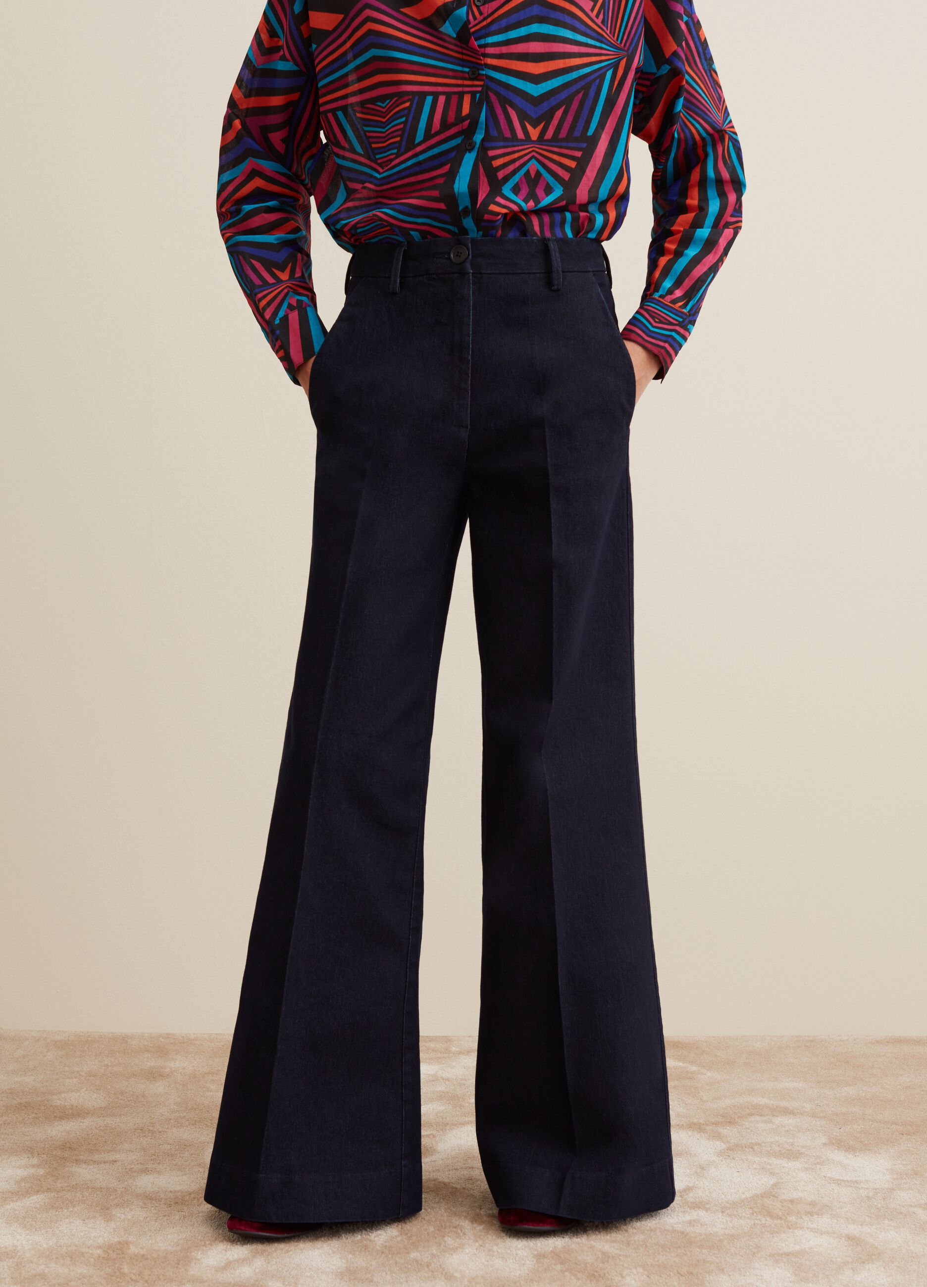 Jeans wide leg a vita alta_1