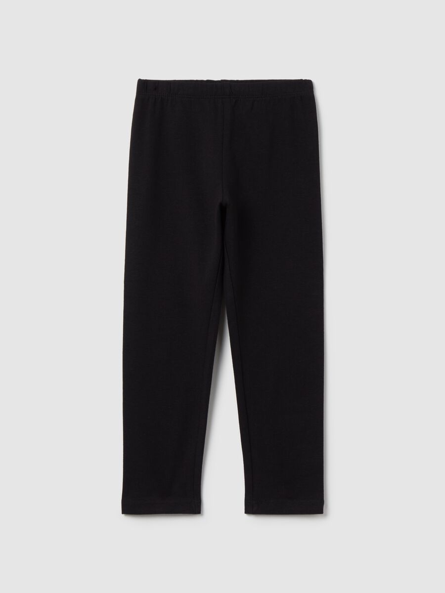 Stretch cotton leggings_0