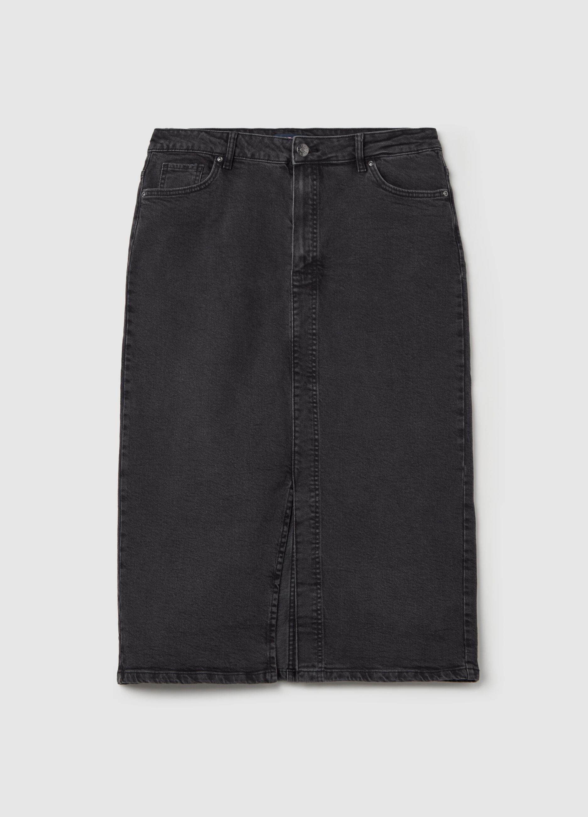 Gonna midi a tubo in denim Curvy