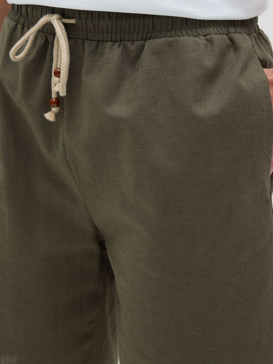 Green cotton and linen pajamas shorts by Ovs_2